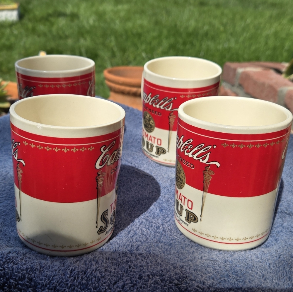 Campbell's Red Tomato Soup Ceramic Mugs - Set of 4 - Picture 5 of 12